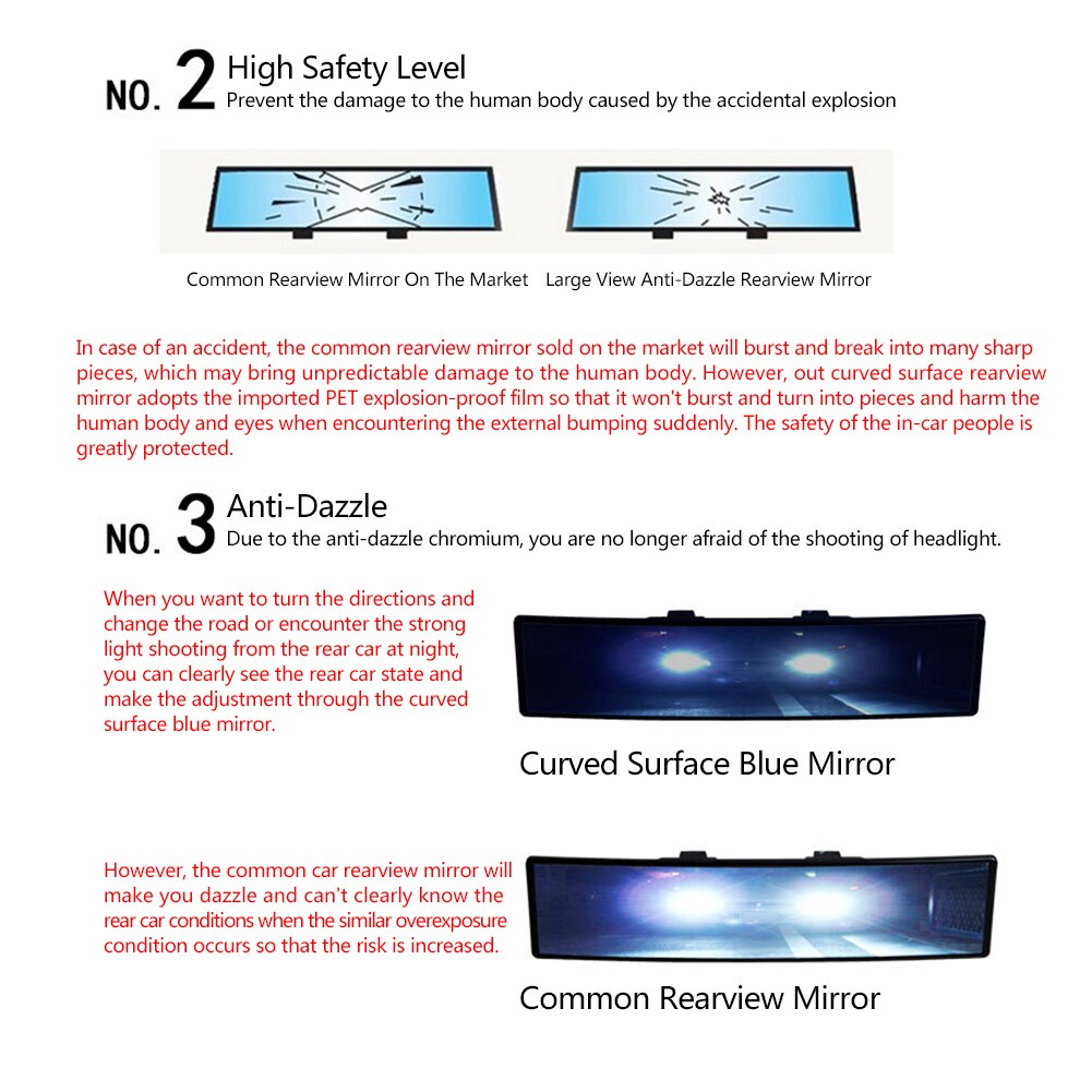 Auto groothoek achteruitkijkspiegel anti-verblindings blauwe spiegel automatische achteruitrij-parkeerreferentie achteruitkijkspiegels groothoek auto-styling