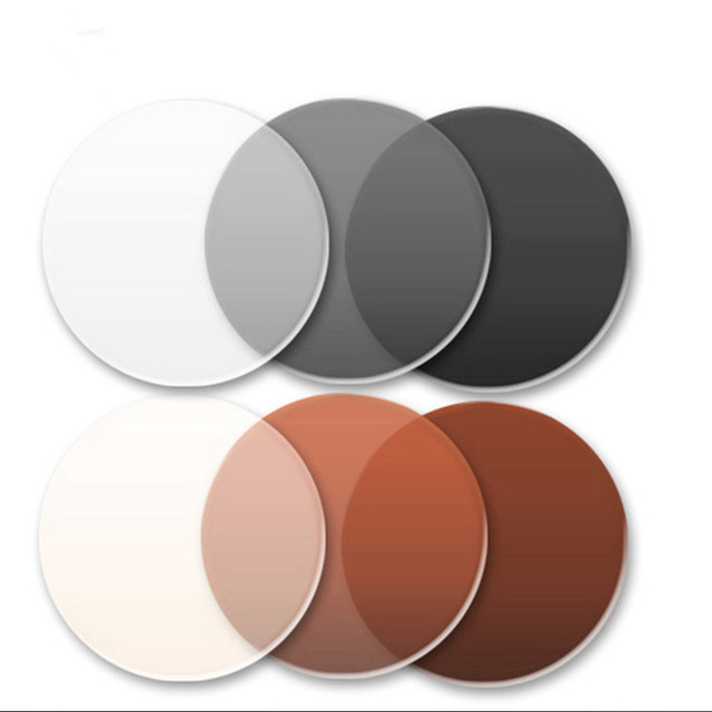 1.56 Index Prescription Photochromic Lenses Transition Grey Brown Lenses for Myopia/Hyperopia Anti Glare Sunglasses Lens FML
