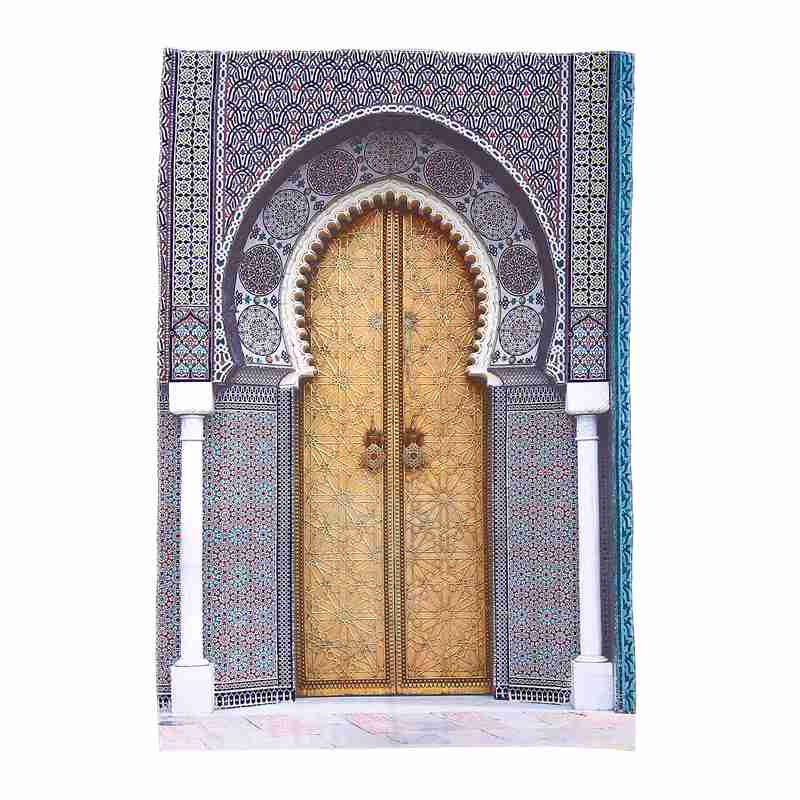 Arabische Decor Collection, Gouden Deur Van Koninklijke Paleis In Fes Marokko Vintage Marokkaanse Kunstwerk Foto, slaapkamer Woonkamer Dorm: Default Title