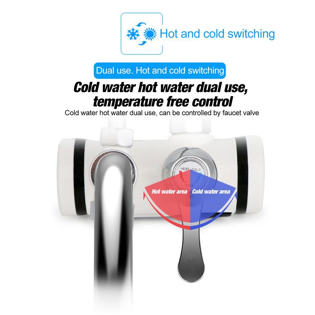Temperature Display Instant Water Tap Digital Electric Faucet Tankless Kitchen Instant Faucet Water Heater with Shower