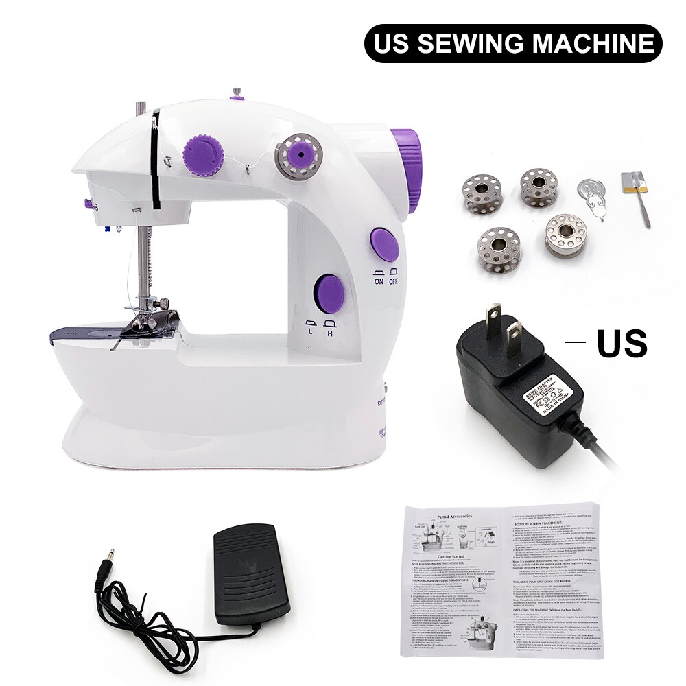 Mini Draagbare Handheld Naaimachines Naaien Handwerken Cordless Kleding Stoffen Electrec Naaimachine: EU plug machine