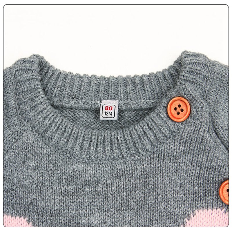 Baby Autumn Winter Romper Newborn Boy Girl Sweater Long Sleeve Cartoon Infant Clothes Kids Sweaters Cute Outfits