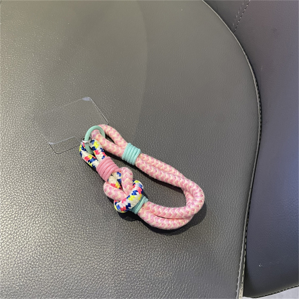 Korea Mobile Phone Lanyard Hanging Decoration Can Be Carried Twist Rope Anti-loss Pendant Strong Wrist Short Straps Band: black