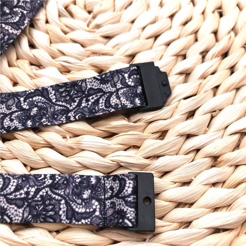 Double Sides Lace Printing Pattern For Key ID Card Mobile Phone Accessories Phone Charm Lanyard Neck Strap Cord USB Badge Holder