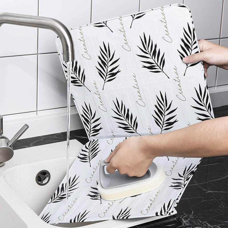 Home kitchen high temperature resistant, fireproof and waterproof foldable aluminum foil oil baffle heat insulation board