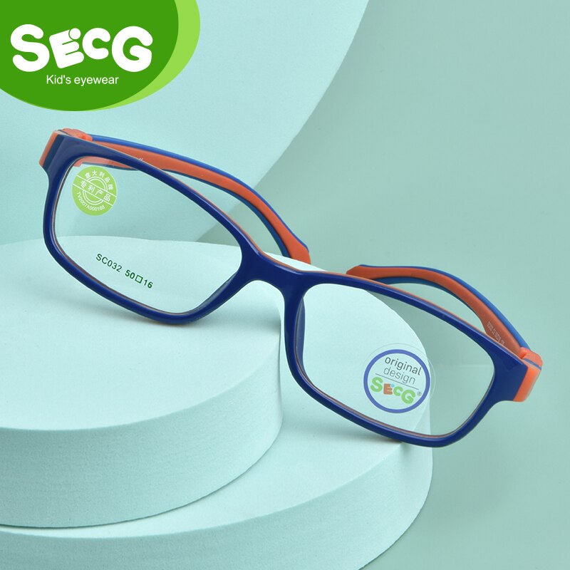 SECG Ultralight Flexibele Soft Kids Frame Kinderen Optische Brilmontuur Bril voor Sight Lenzenvloeistof Lunettes de Vue Enfant