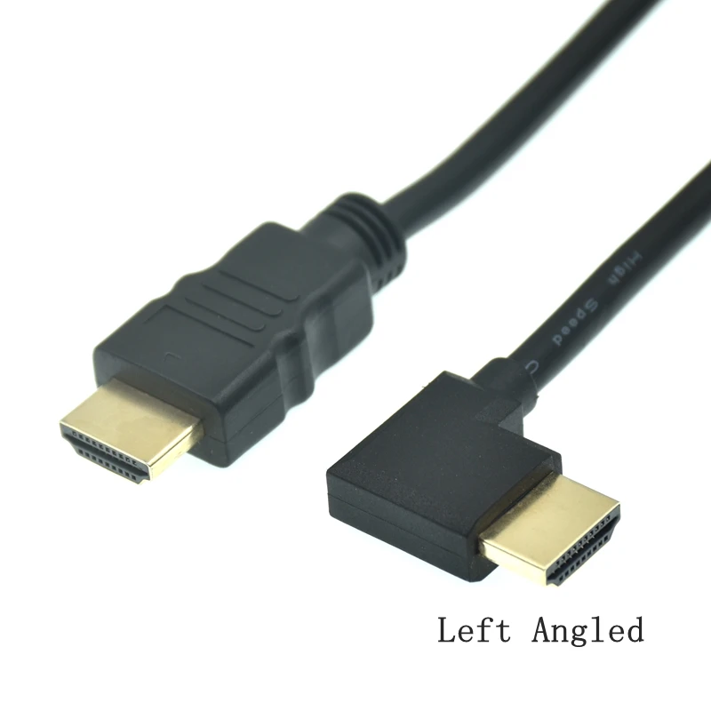 HD A Male Naar HDMI-compatibel A Male Down Up Links Rechts Hoek 90 Graden Mannelijke HD Verlengkabel HD 1.4v Hoek Kabel 50CM 1.5M: WHITE / 2m