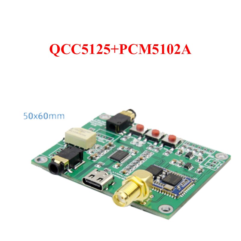 QCC5125 Lossless LDAC Bluetooth 5.0 Audio Board Upgrade CSR8675 APTX Adaptive/APTXLL/APTXHD 24BIT 96K: QCC5125 PCM5102