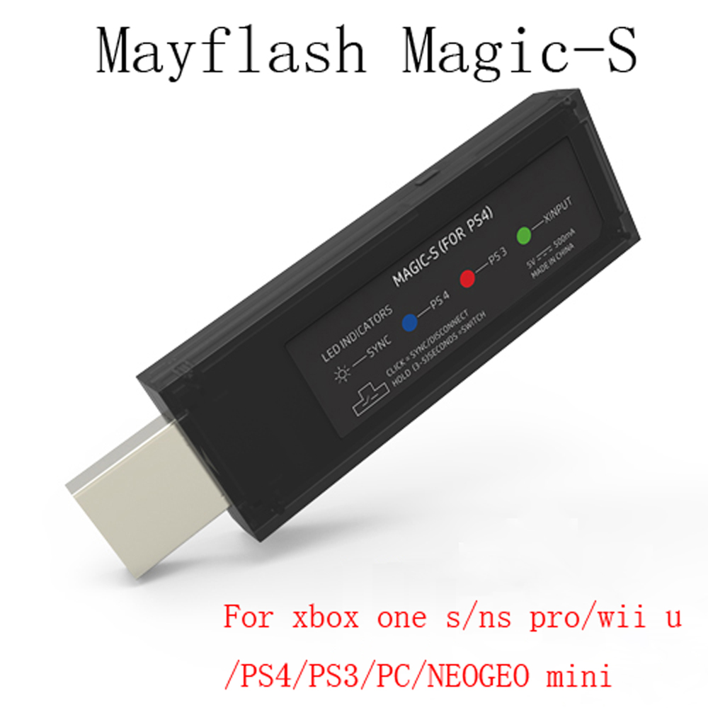 Mayflash Magic S USB Wireless Bluetooth Game pad Controller Adapter voor Xbox 360/Een S/NS Pro/ PS 4/PS 3/N E O GEO mini/PC