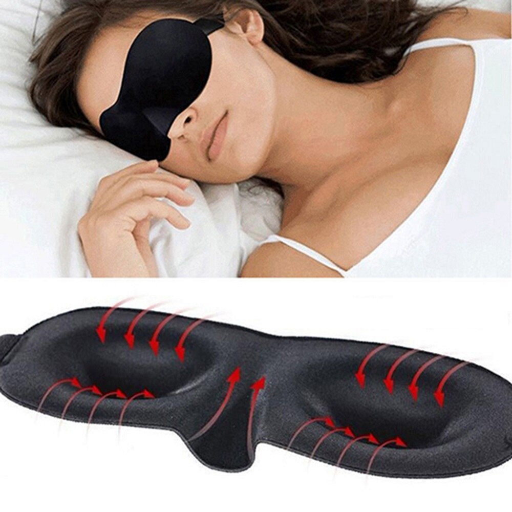 3D Slaapmasker Slapen Eye Mask Blindfold Oordoppen Shade Travel Sleep Hulp Eye Cover Ruisonderdrukking Spons Foam Silicone Ear Plug