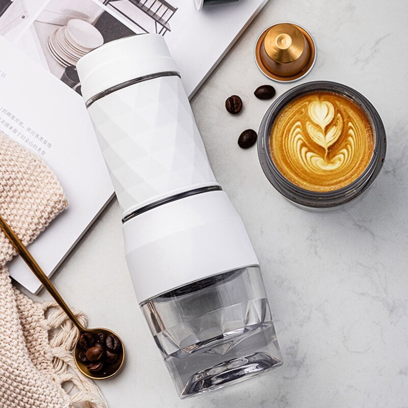 Draagbare Espresso Maker - Mini Espresso Machine Voor Nespresso Pods & Grond Koffie Compact Travel Koffiezetapparaat