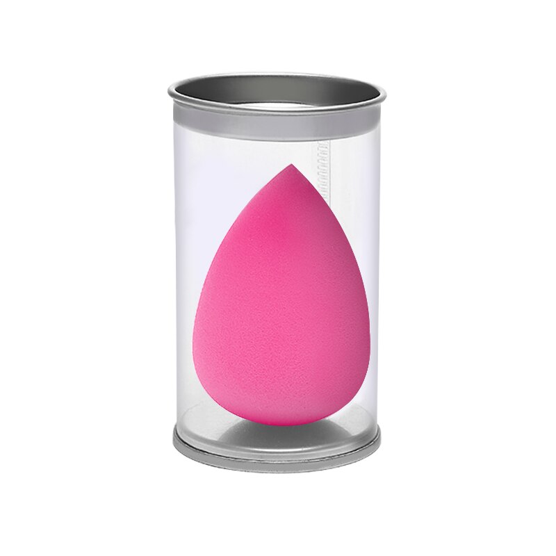 Borla cosmética para base de maquillaje, esponja hidrofílica en forma de gota de agua, no esponja de látex, herramienta de maquillaje de belleza para uso Dual en seco y mojado 1 ud.: Rose Red