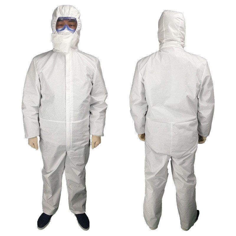 Disposable Waterproof Oil-Resistant Protective Coverall Worker Painting Clothes Overall Suit In Stock