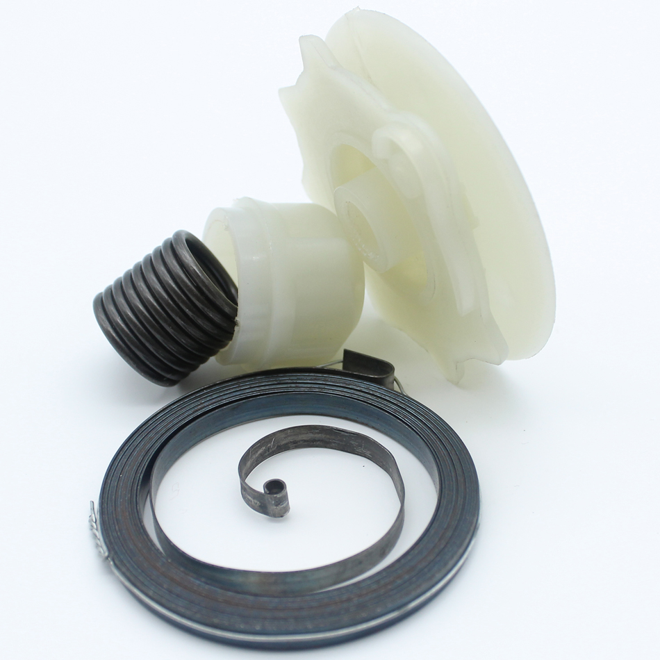 Recoil Rewind Pull Starter Spring Pulley Hub Kit For HUSQVARNA 142 137 E 142E 137E Petrol Chainsaws Replace Parts