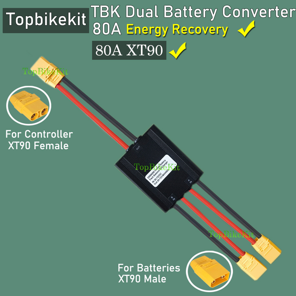 Ebike 20V-72V 60A/80A/120A Dual Batterie Entladung Konverter Anschluss Adapter Switcher Zwei Doppel Batterie symmetrische Entladung: Rot
