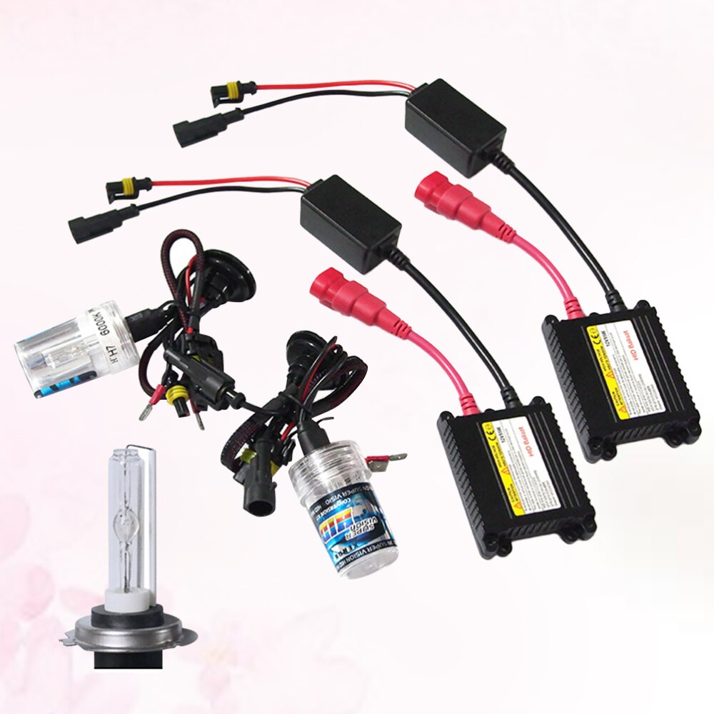 1 Set H7 55W Xenon HID Kit Metal Ceramic Base Xenon Bulb Lamp 6000K Digital Ballast for Car Headlight DC 12V