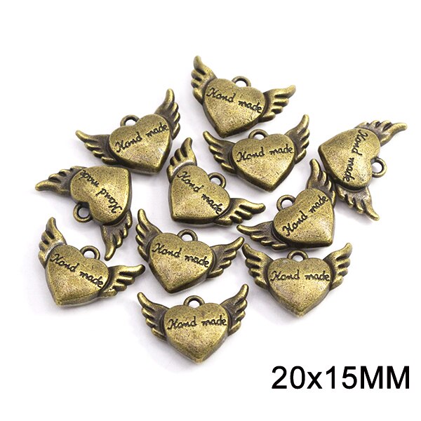 Sliver Brons Ronde Metalen Tags Handgemaakte Labels 14*14Mm Legering Naaien Labels Voor Ketting Armband Mode-sieraden Bevindingen 10Pcs: 3