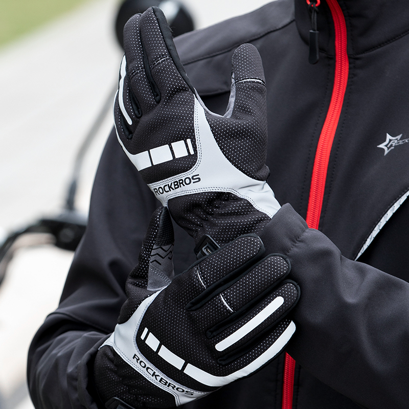 Rockbros verwarmde winterhandschoenen, fietshandschoenen, usb elektrische oplaadbare skihandschoenen, touchscreen motorrijhandschoenen, wandelhandschoenen, sneeuwhandschoenen