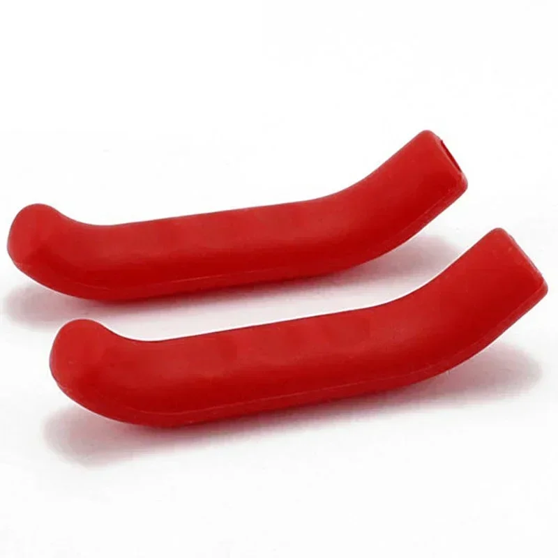 2 * cubierta de manija de freno de bicicleta, cubierta protectora de silicona para manillar de ciclismo de montaña, equipo protector antideslizante para bicicleta, accesorio para bicicleta: Rojo