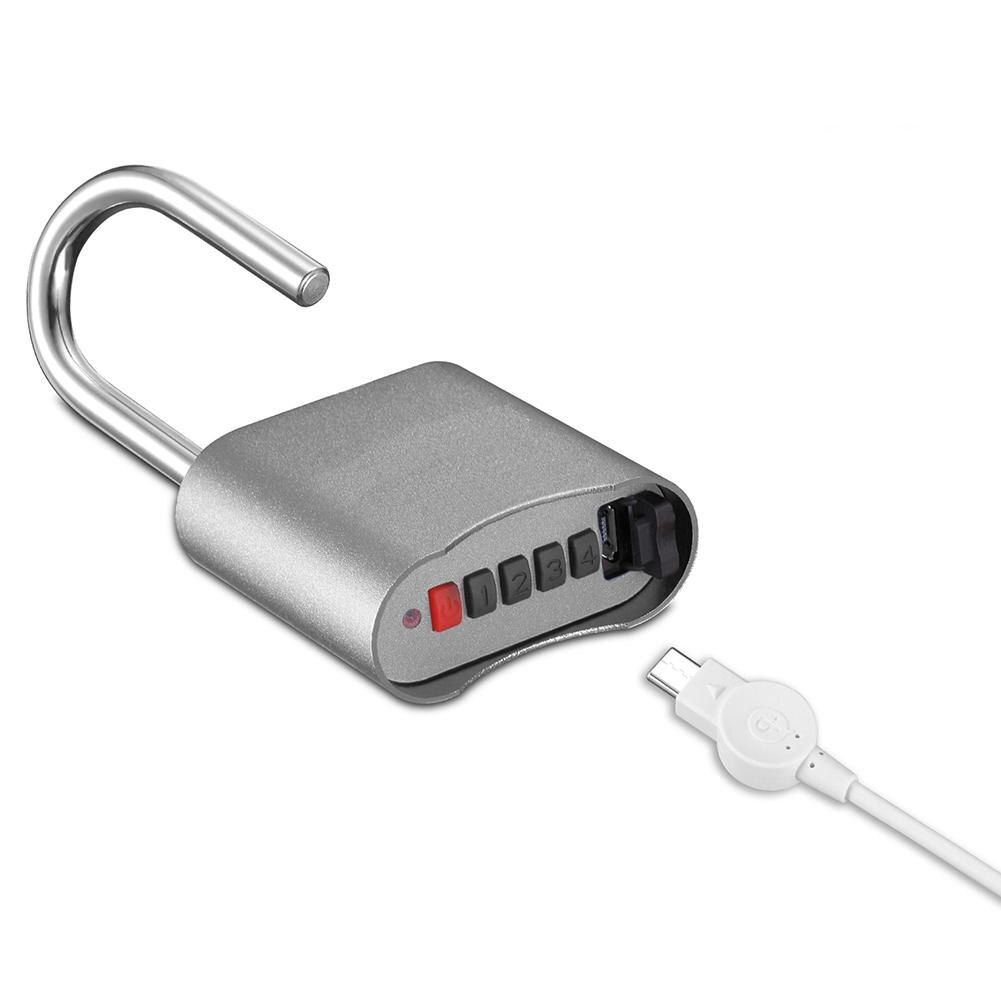 Oplaadbare Elektronische Digitale Wachtwoord Smart Lock APP Gym Slaapzaal Deur Waterdichte Bluetooth Hangslot Handig Te Gebruiken