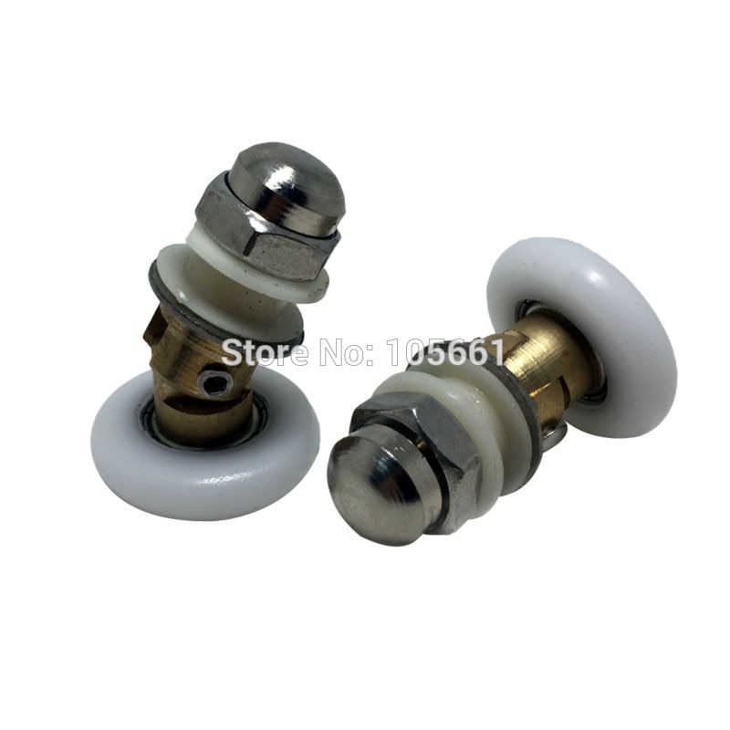 4X 25MM OLD SHOWER DOOR SINGLE WHEELS ROLLERS RUNNERS PULLEYS PARTIALITY