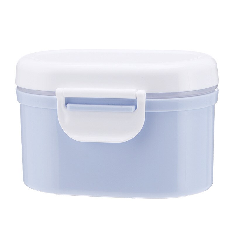 Style Baby Milk Container Nursing Large-Volume Milk Powder Storage Tank Infant Portable Milk Box: Blue