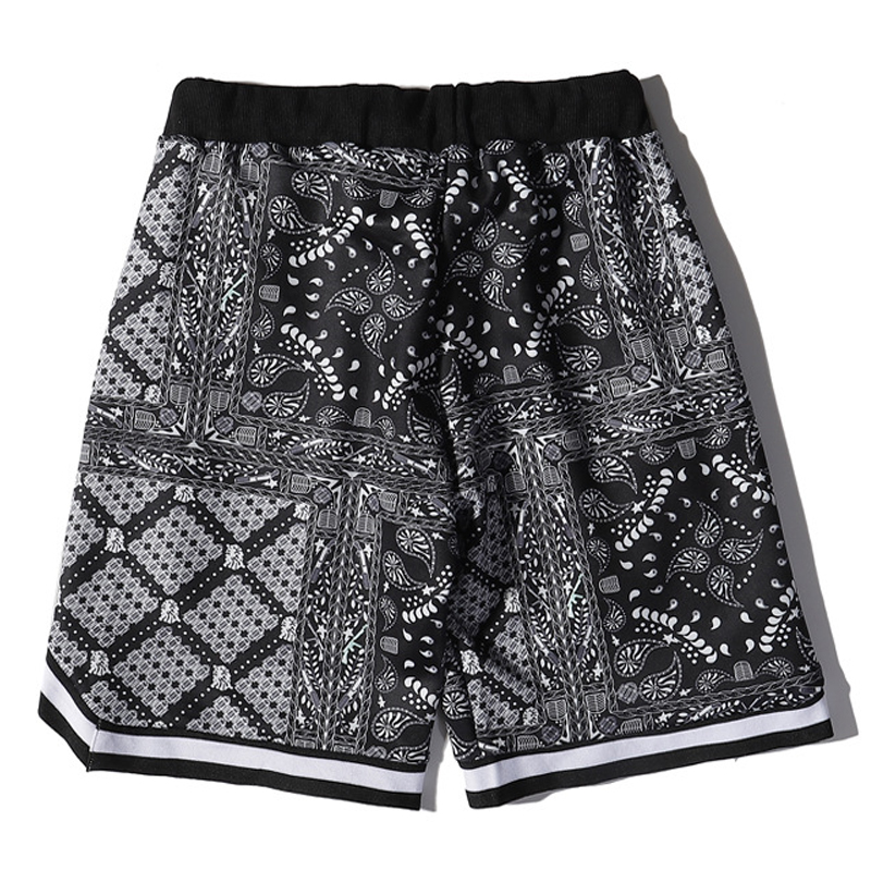 ELKMU – short Bandana pour hommes, Streetwear, Harajuku, Hip Hop, longueur aux genoux, été, HM159,