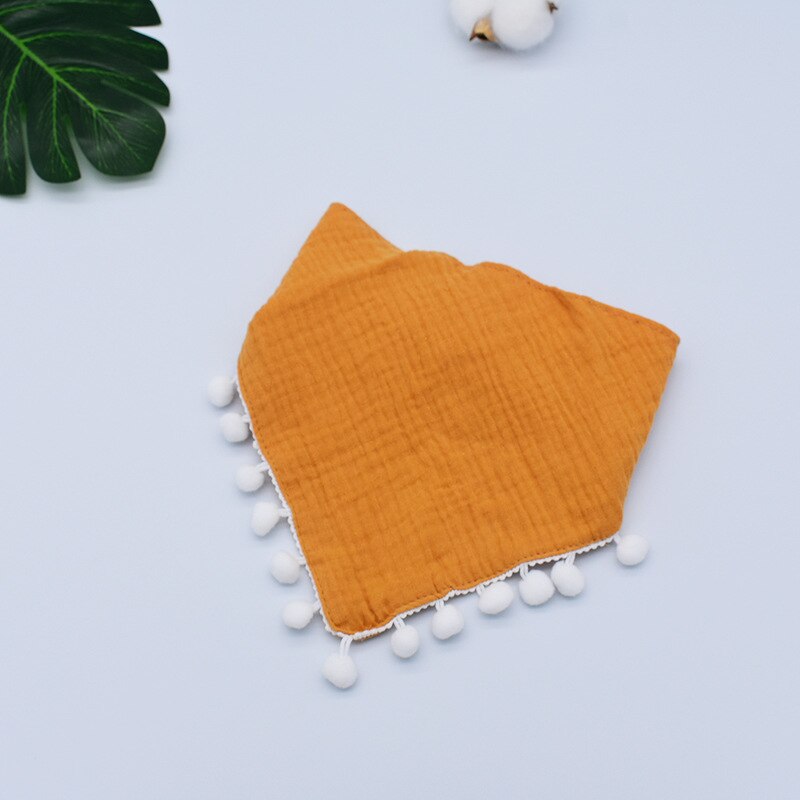 Elinfant feste farbe fransen spitze 28*38cm 100% baumwolle musselin weiche Baby bandana sabbern lätzchen