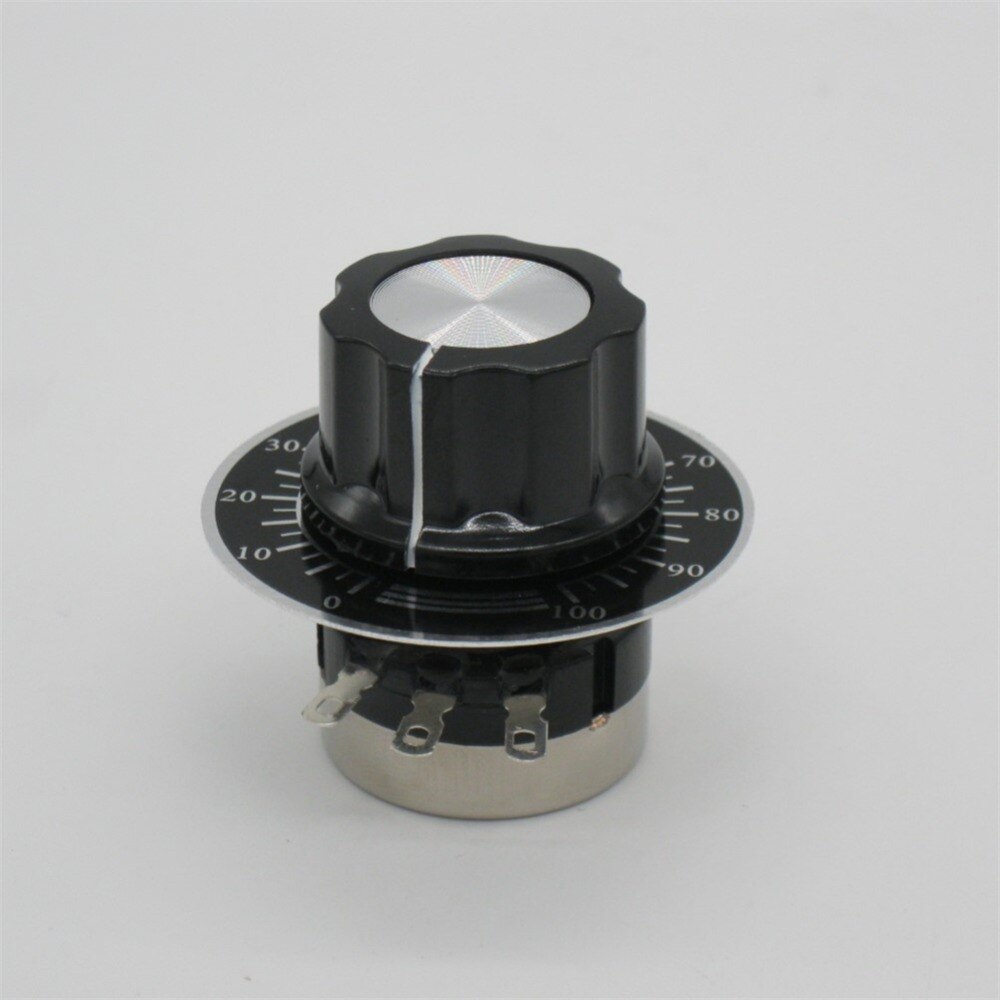 2pcs RV24YN20S B101 100 ohm Carbon film potentiometer single-turn potentiometer + 2pcs A03 knob + 2pcs dials