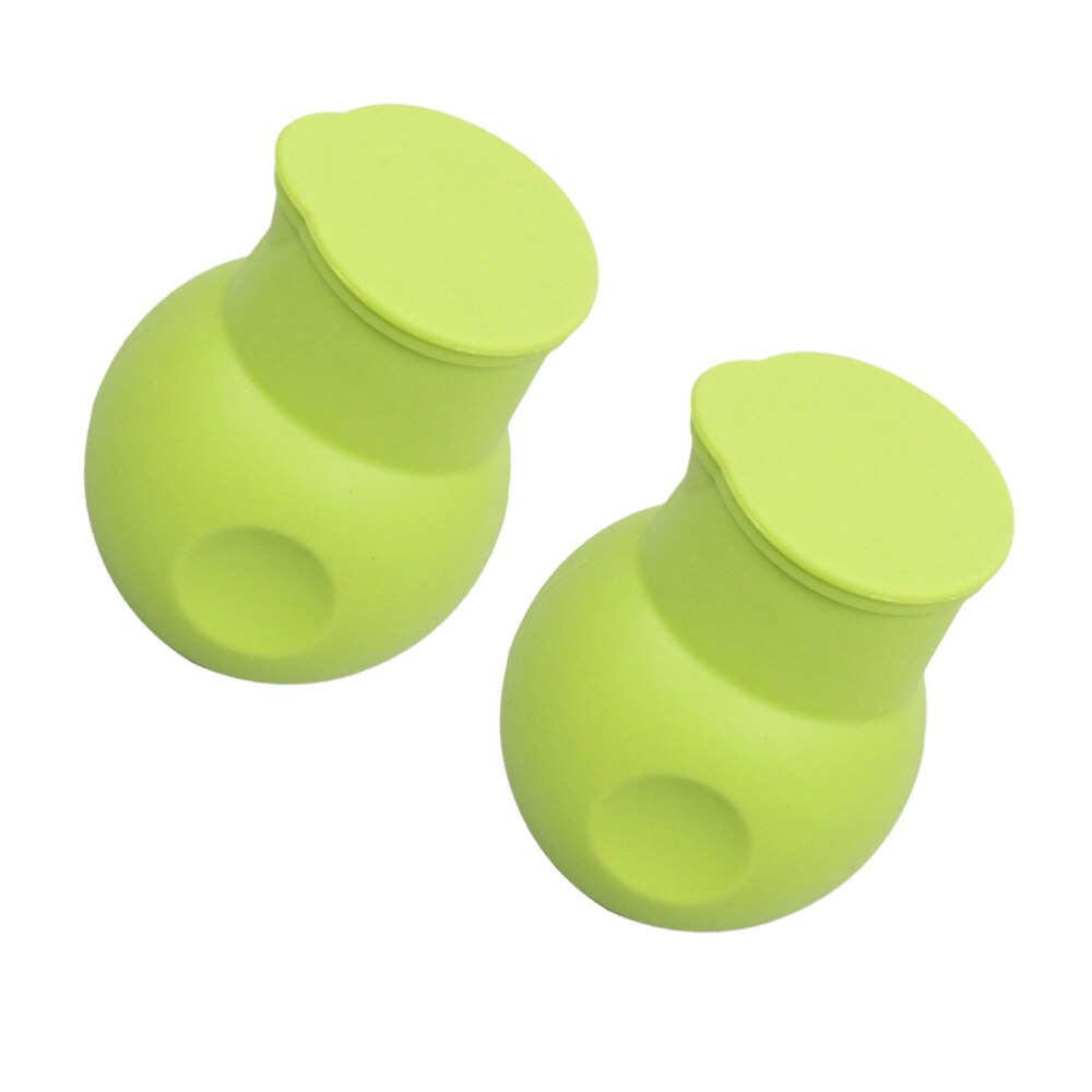 2pcs Silicone Chocolate Melting Pot Melt Butter Heat Sauce Microwave Baking Pot Baking Pouring Tool (Red and Green)