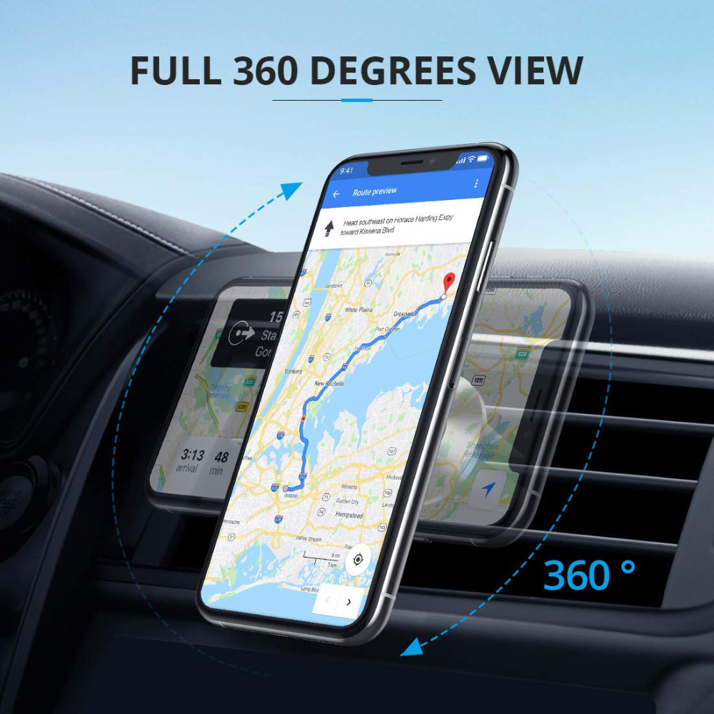 Universell magnetisk biltelefonhållare luftventilsfäste stativ magnet metall mobiltelefonhållare för gps iphone samsung huawei xiaomi