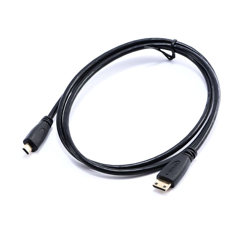 Mini HDMI Compatible macho a Micro HDMI Compatible macho HD datos C a D ordenador móvil Cable de conexión de tableta de alta definición