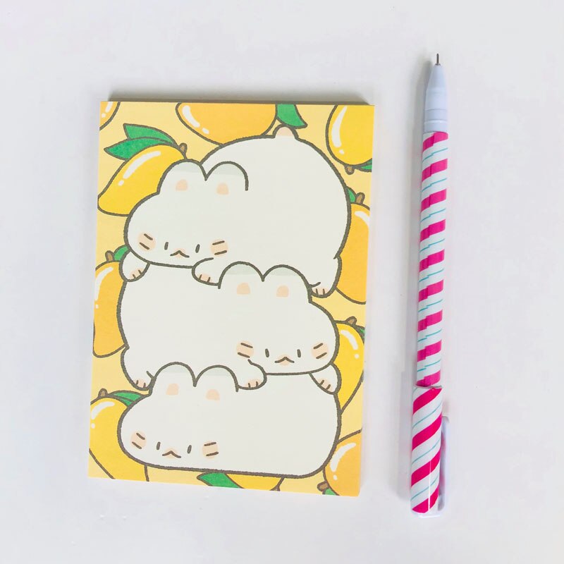 50 Sheets Leuke Grote Maat Fruit Kat Konijn Memo Pad Notepad School Office Supply Papier Briefpapier: F