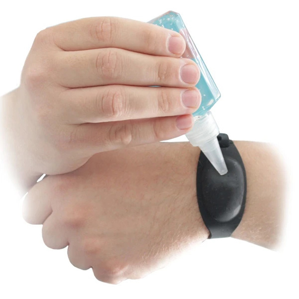 Håndsprit dispensering bærbart armbånd armbånd hånddispenser pulsera dispensadora de gel hidroalcoholico holdbart armbånd