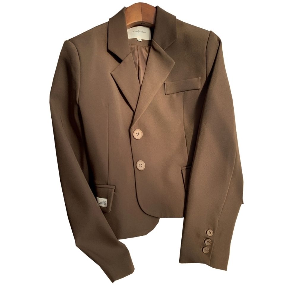 Blazer de Style Streetwear coréen pour femmes, vêtements minimalistes de base, loisirs à manches longues, printemps, nouvelle tendance: L