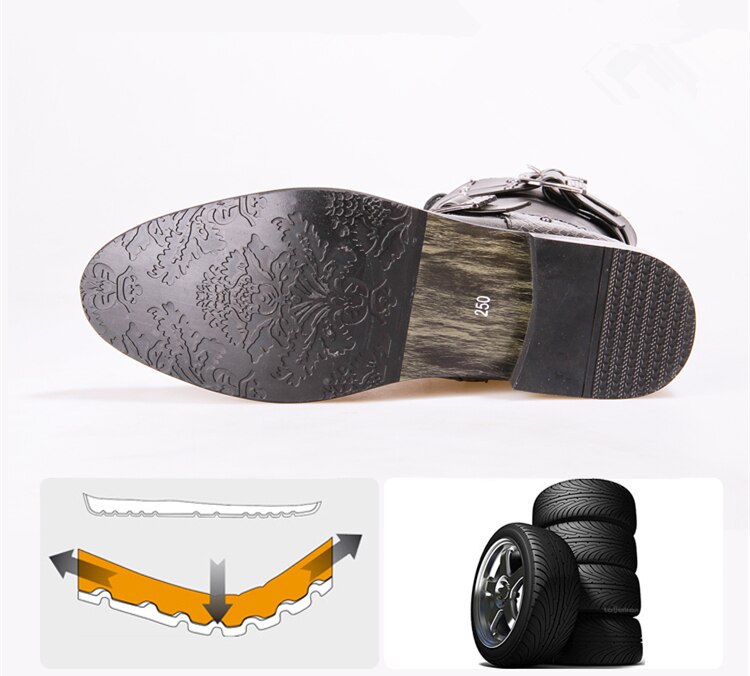 gotisch Punk Stiefel Männer Leder Pu Spitz Warmen Winter plüsch Schwarzes ist hingefallen Freizeitschuhe Männlichen Motorrad Botas hombre heißer