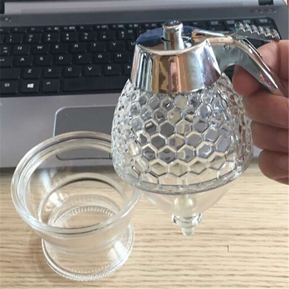 Honningdispenser 200ml - Sirupsflaske med Stativ - Kjøkkenredskap