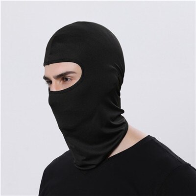 Sports Headscarf Neck Motorcycle Face Mask Winter Warm Ski Snowboard Wind Cap Outdoor Cycling Balaclava Hat: Black