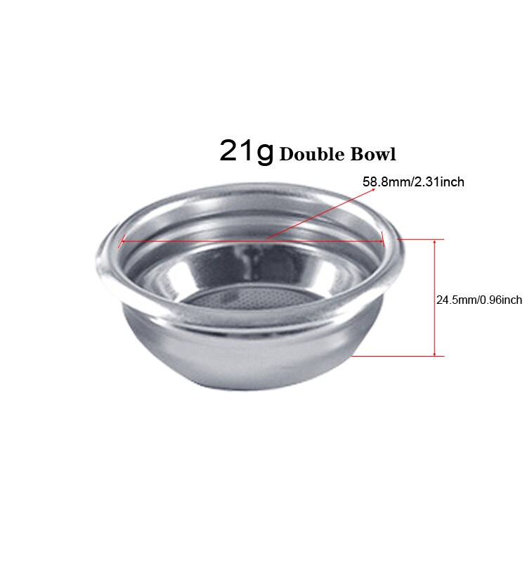 1 kop tredobbelt portafilter filterkurv 18-23 gram espressokaffe, egnet til  e61 stansehoveder: Dobbelt skål