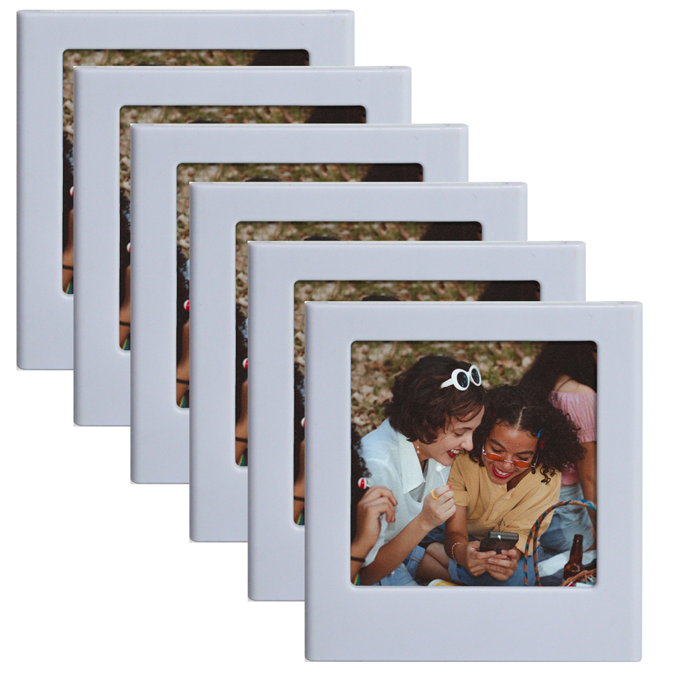 Magnetische Bilderrahmen für Fujifilm Instax Platz SQ1 SQ6 SQ10 SQ20 SP-3 Filmpapiere, doppelseitige Magnete Kühlschrank Bilderrahmen: Weiß