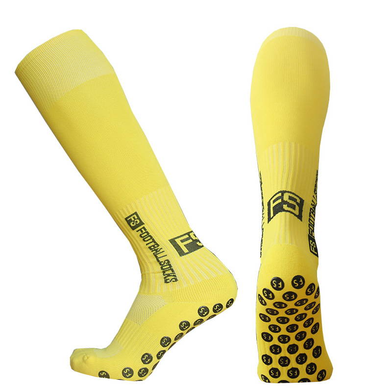FS Long – chaussettes antidérapantes pour hommes et femmes, avec lettres, pour Baseball, Rugby, Football