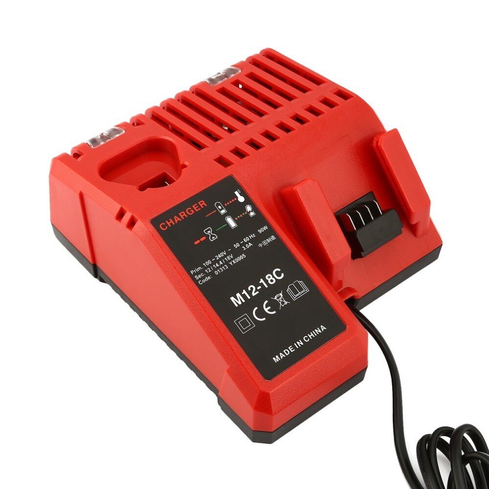 M12-18C Batterij Oplader Draagbare Power Tool Batterij Snelle Lader Geschikt Voor Milwaukee 12-18V 3A Li-Ion Batterijen AC100-240V