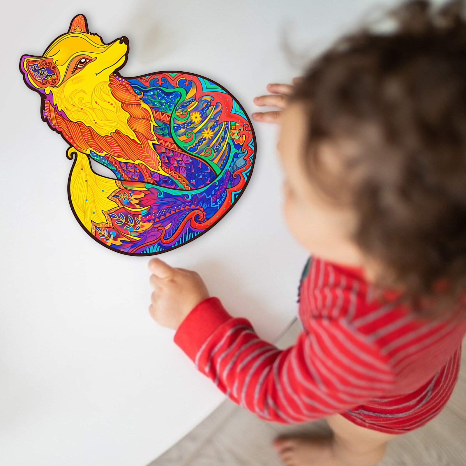 Houten Puzzel Dieren Vos Kat Leeuw Wolf Puzzel Speelgoed Elk Stuk Is Cartoon Dier Houten Puzzel Voor Volwassenen Kids speelgoed