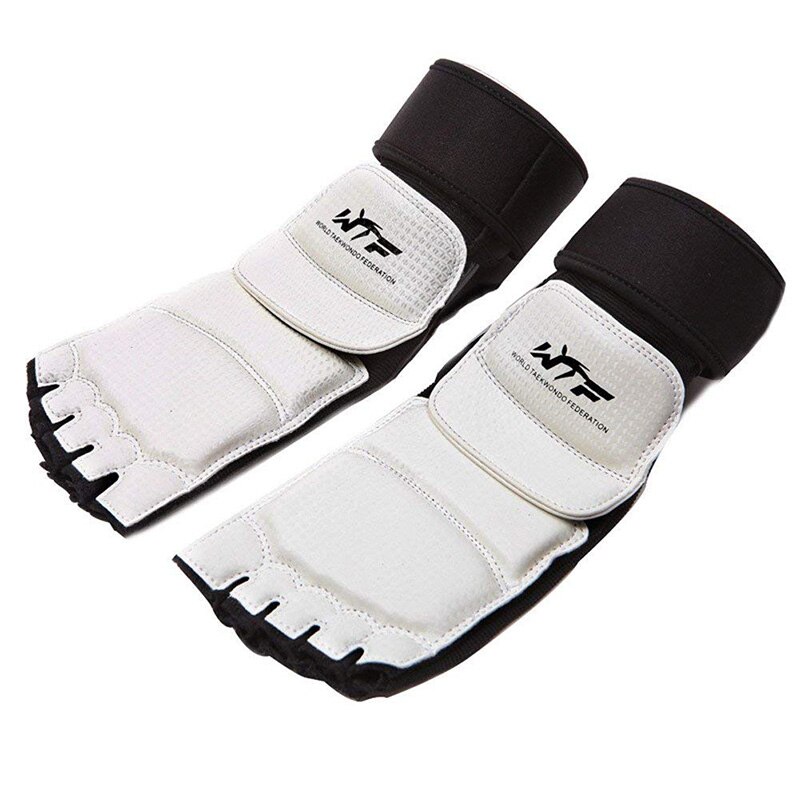 Demi-doigts Taekwondo gants enfants adultes Arts martiaux sport main garde PU cuir gants Taekwondo pied protecteur