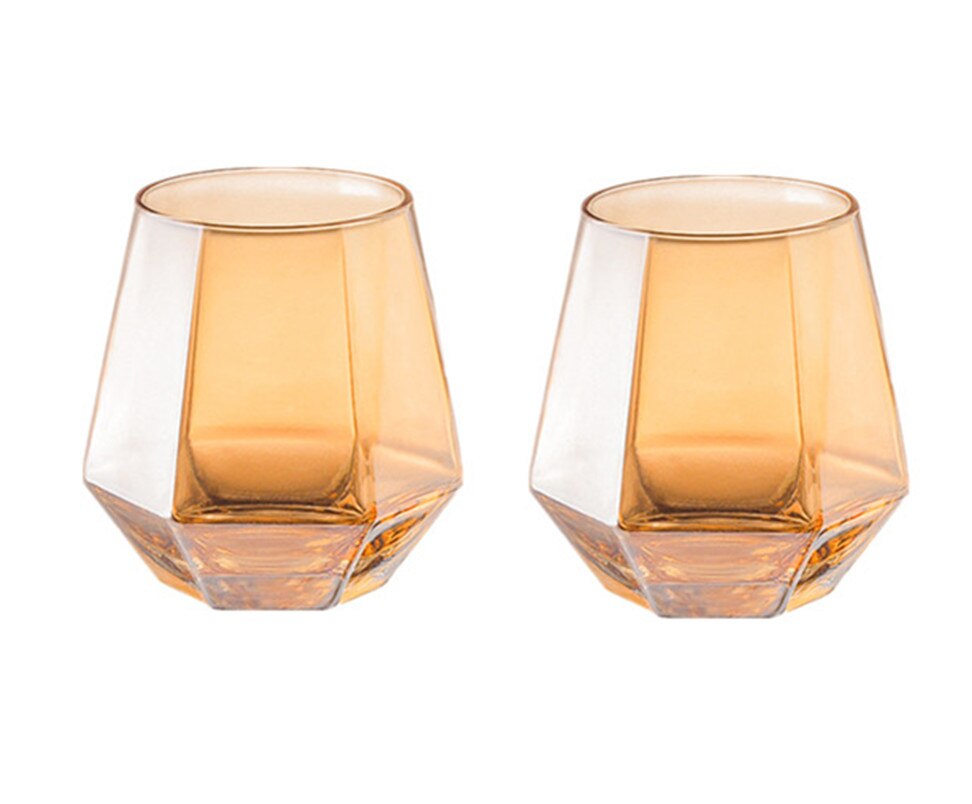 Glass Drain Rack Light Luxury Household Water Cup Rack Living Room Cup Storage Rack Iron Upside Down Shelf Dish Drying Rack: Brown Cup 2PCS