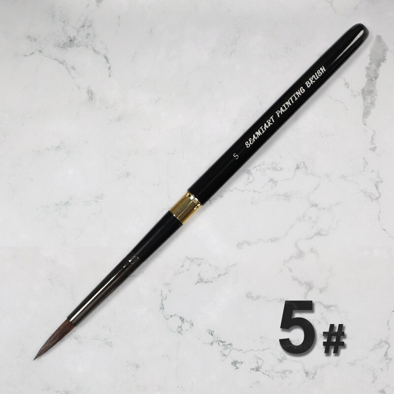 1PC Eichhörnchen Haar Pinsel Tragbare Kunst Malerei Pinsel Künstlerische Aquarell Pinsel Für Öl Zeichnung Kunst Liefert: Nummer 5