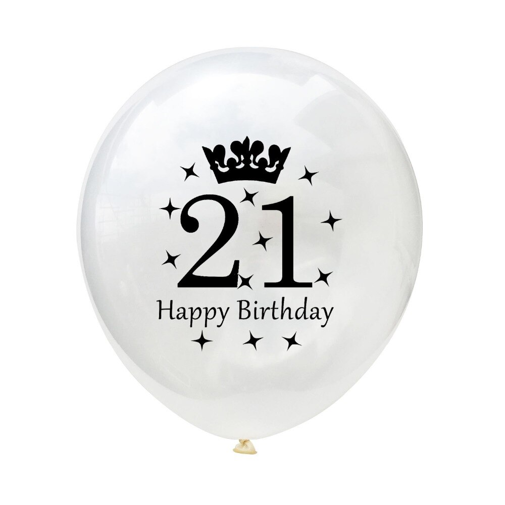 5 stuks 12 inch 16 18 21 30 40 50 latex ballonnen met cijferprint voor doe-het-zelf confetti ballonnen voor een gelukkige verjaardag, bruiloft of babyshowerdecoratie