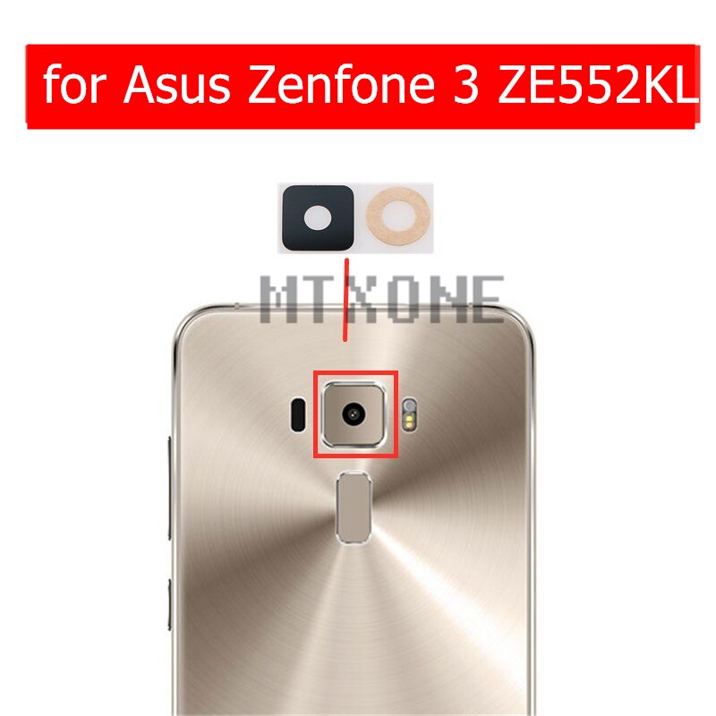 2pcs for Asus Zenfone 3 ZE552KL Back Camera Glass Lens Rear Camera Glass with 3M Glue Repair Spare Part