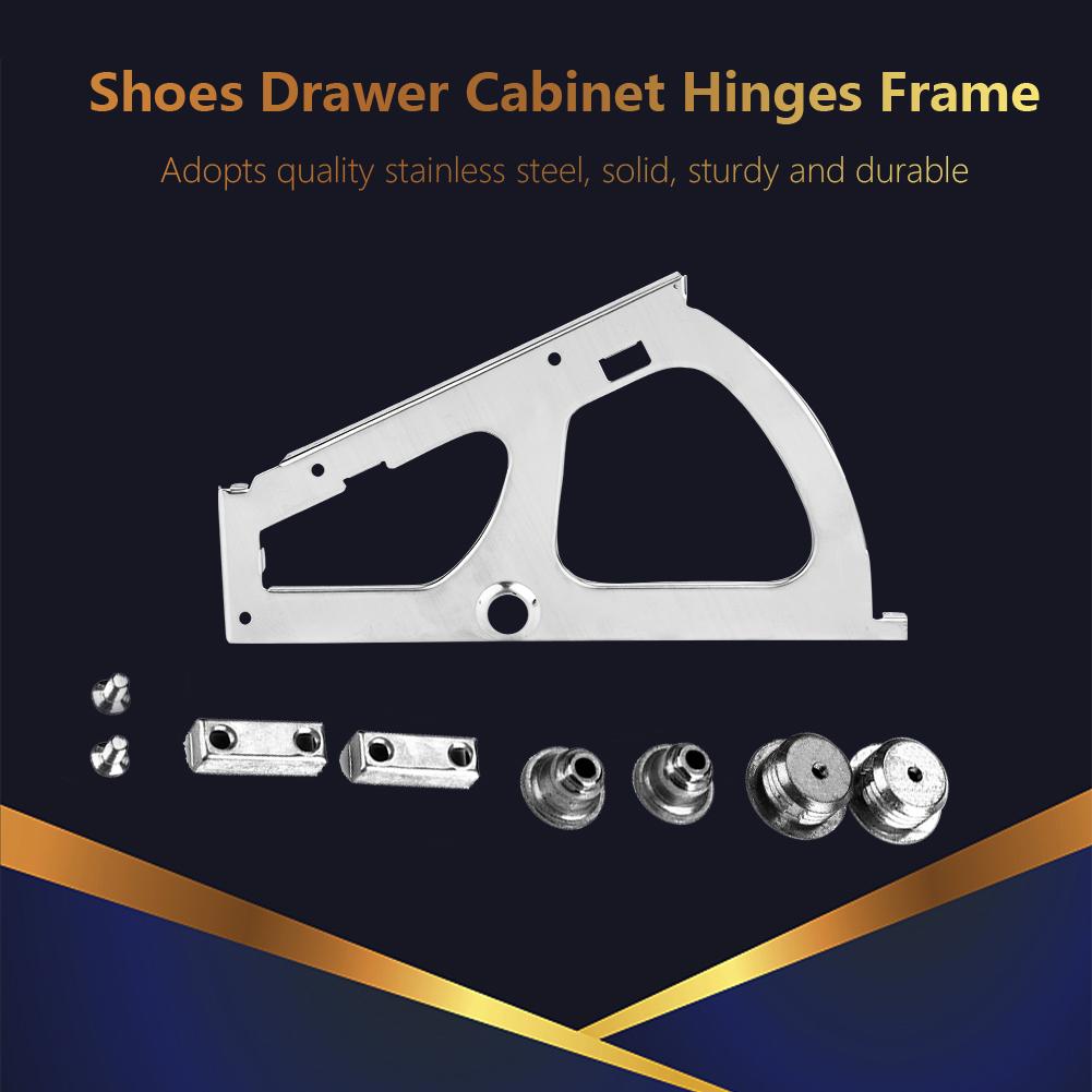 3 tipos 1 par de bisagras de armario de cajón de zapatos marco giratorio móvil accesorios de Rack descuento