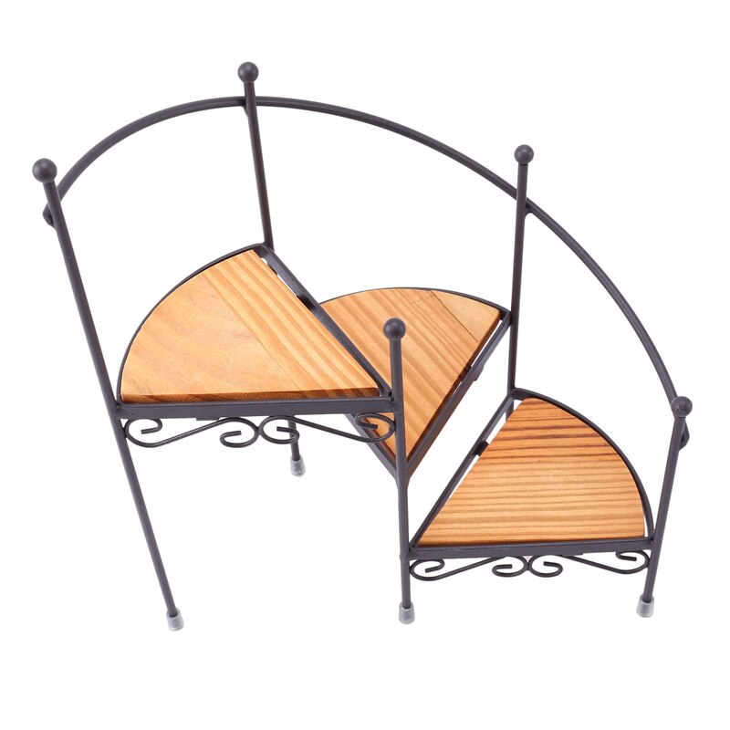Moderne Eisen Wendeltreppe Blume Stand Heimat Balkon Sukkulenten Kleine Topf Ornamente Boden Gestell